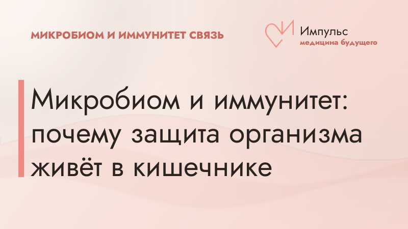 Микробиом и иммунитет: почему защита организма живёт в кишечнике